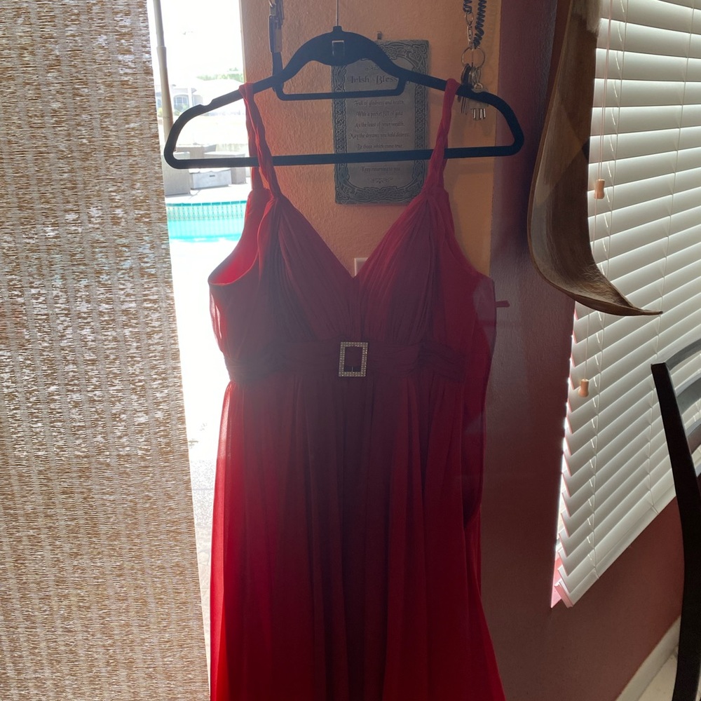 Red cocktail dress